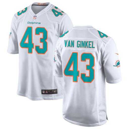 Men%27s Miami Dolphins #43 Andrew Van Ginkel White Stitched Jersey Dzhi->new england patriots->NFL Jersey